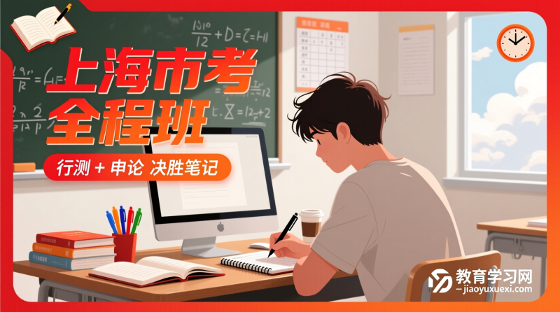 【2024上海市考全程班】一次掌握行测+申论,突破高分就在眼前!