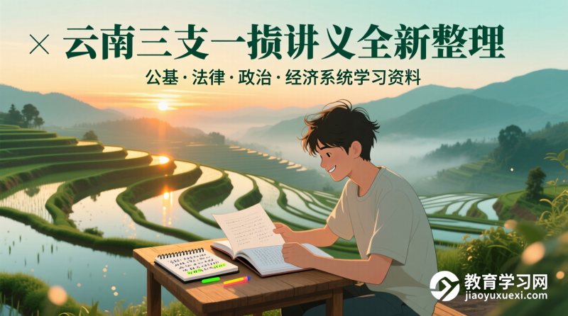 🌿 云南省三支一扶讲义全新整理版 | 公基系统课全套讲义资料解读|教育学习网