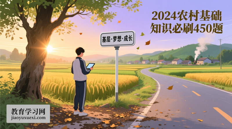 2024年农村基础知识必刷450题｜系统掌握“三支一扶”乡村知识框架的核心题库指南|教育学习网