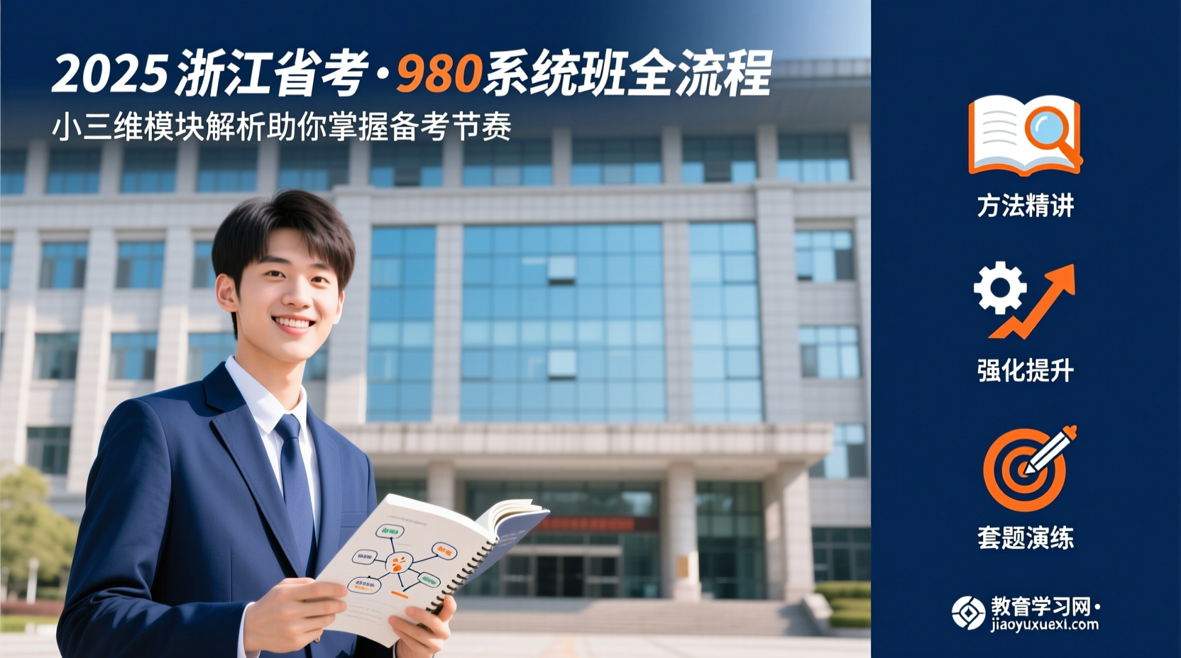 🎯2025 年 浙江省考 “980 系统班”全流程备考攻略：方法精讲＋强化提升＋套题演练三维导航2025 浙江省公务员考试系统班全流程备考攻略