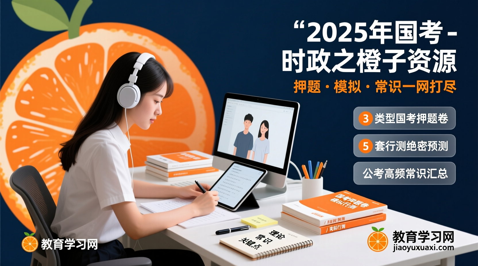 🧡 时政之橙子 2025 国考冲刺：押题刷题全攻略（行测＋常识＋理论一网打尽）2025 年“时政之橙子”国考押题＋刷题全盘点｜高命中套卷 + 行测绝密 + 公考常识