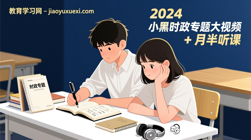 2025 时政专题｜中公小黑 2024 时政大视频 + 月半听课全套|教育学习网