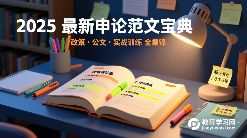 2025 半月谈申论范文宝典 | 236 页高分范文与深度点评，一本掌握公文 +大作文 +核心主题|教育学习网