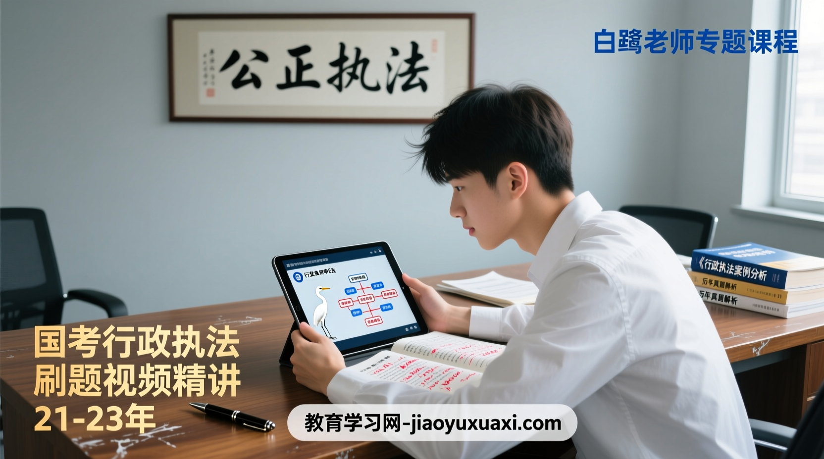 国考行政执法刷题神器：21-23年视频精讲2021-2023国考行政执法申论视频课 白鹭老师真题解析讲义