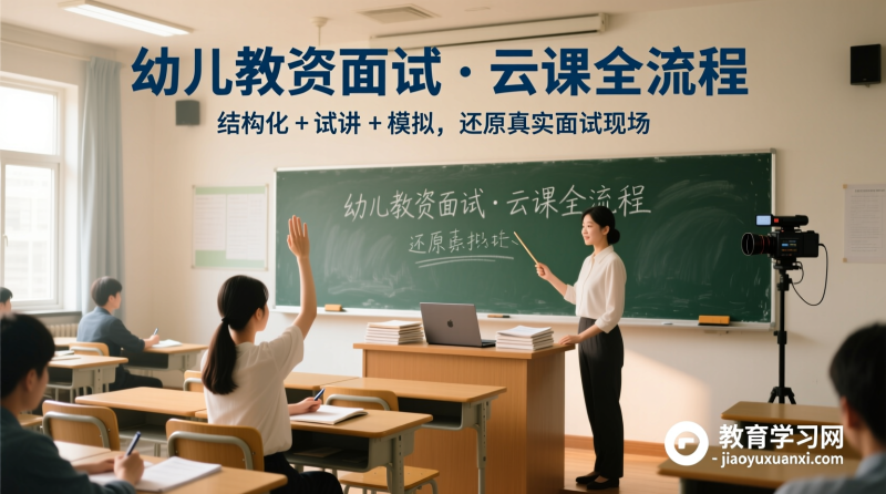 🎓 从0到满分：2024幼儿教资面试云端指南 — 一站式结构化＋试讲＋模拟还原|教育学习网