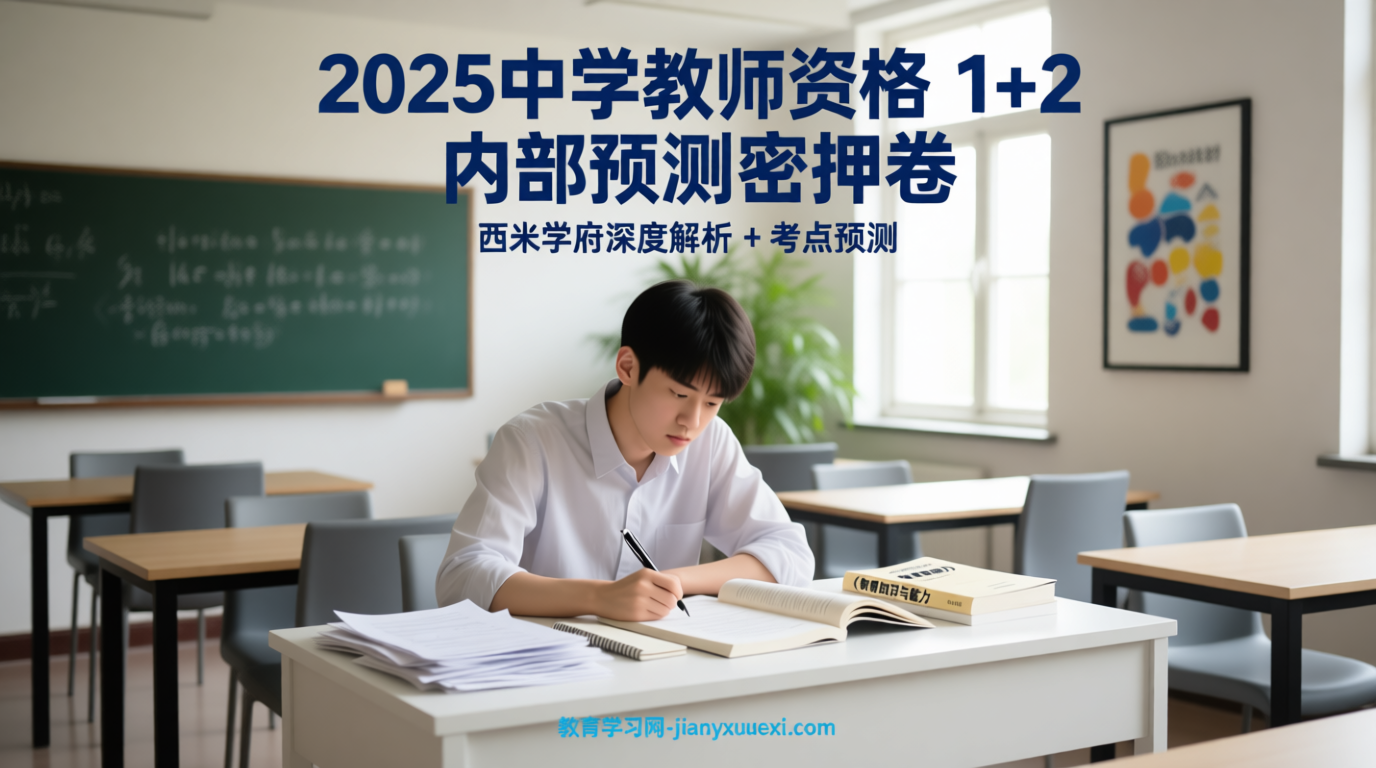 中学教资冲刺秘笈｜“1+2 内部预测”密押卷全解析，命题脉络一次掌握2025年中学教师资格考试1+2内部预测押题卷（西米学府出品）