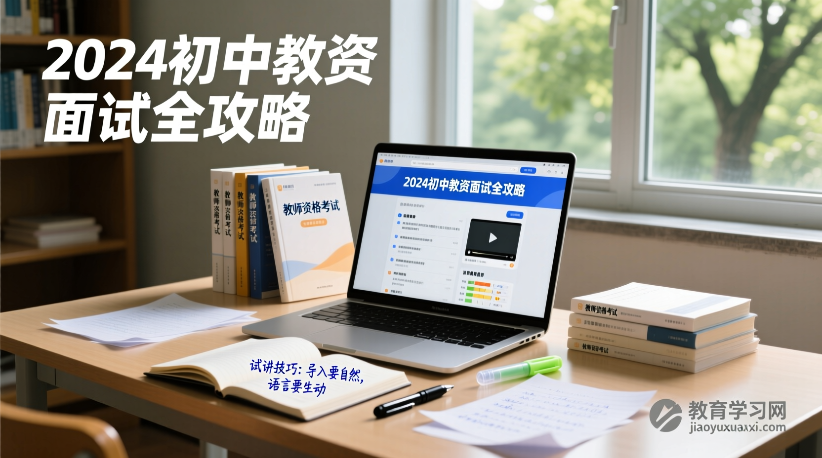 🔥2024初中教资面试全攻略：结构化高分诀窍与学科试讲秘籍！2024初中教师资格面试备考指南｜结构化技巧＋学科试讲题库全解析