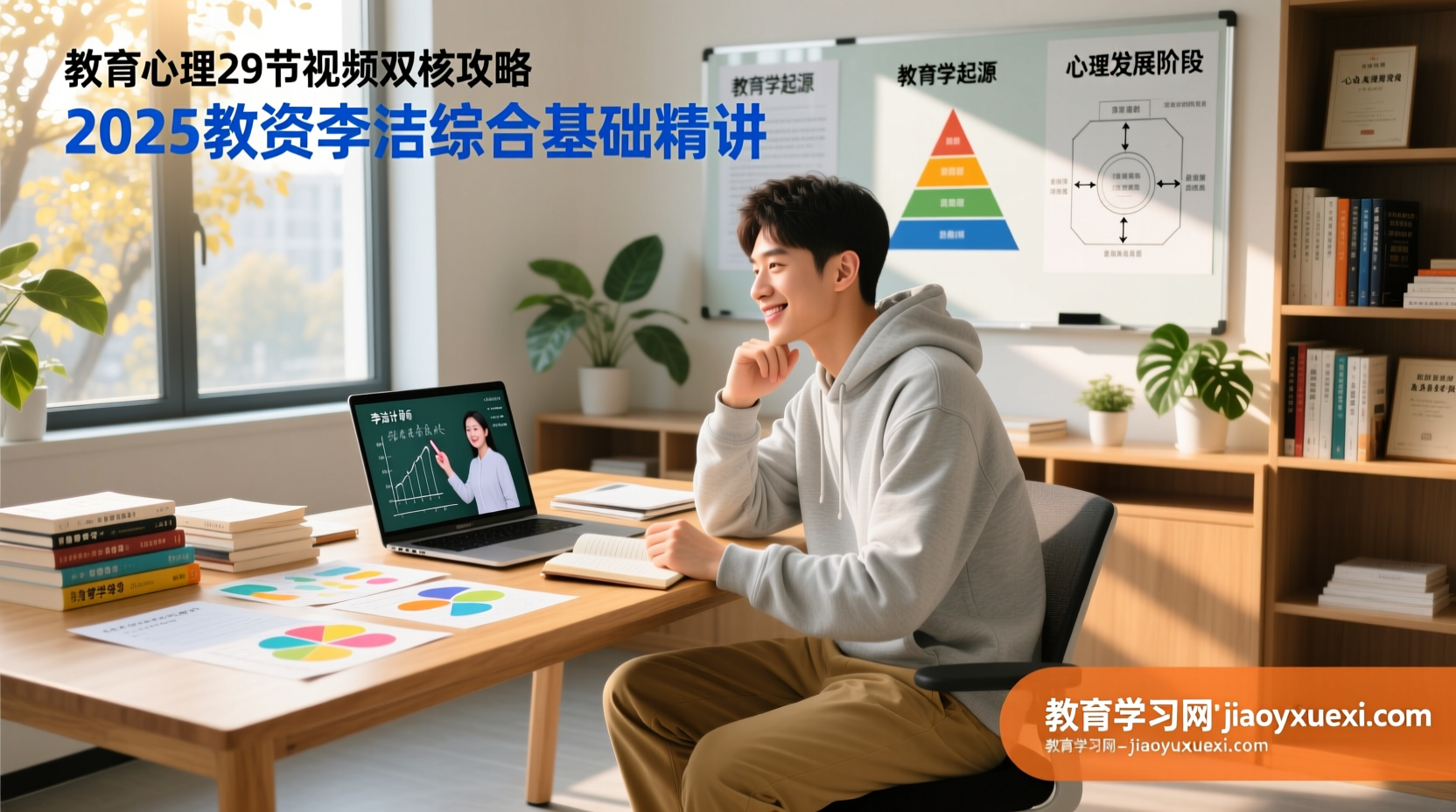 2025教资笔试双核引擎：李洁精讲教育心理29节，零基础筑牢高分堡垒！2025教师资格证笔试综合基础精讲：李洁教育学心理学视频课程全攻略