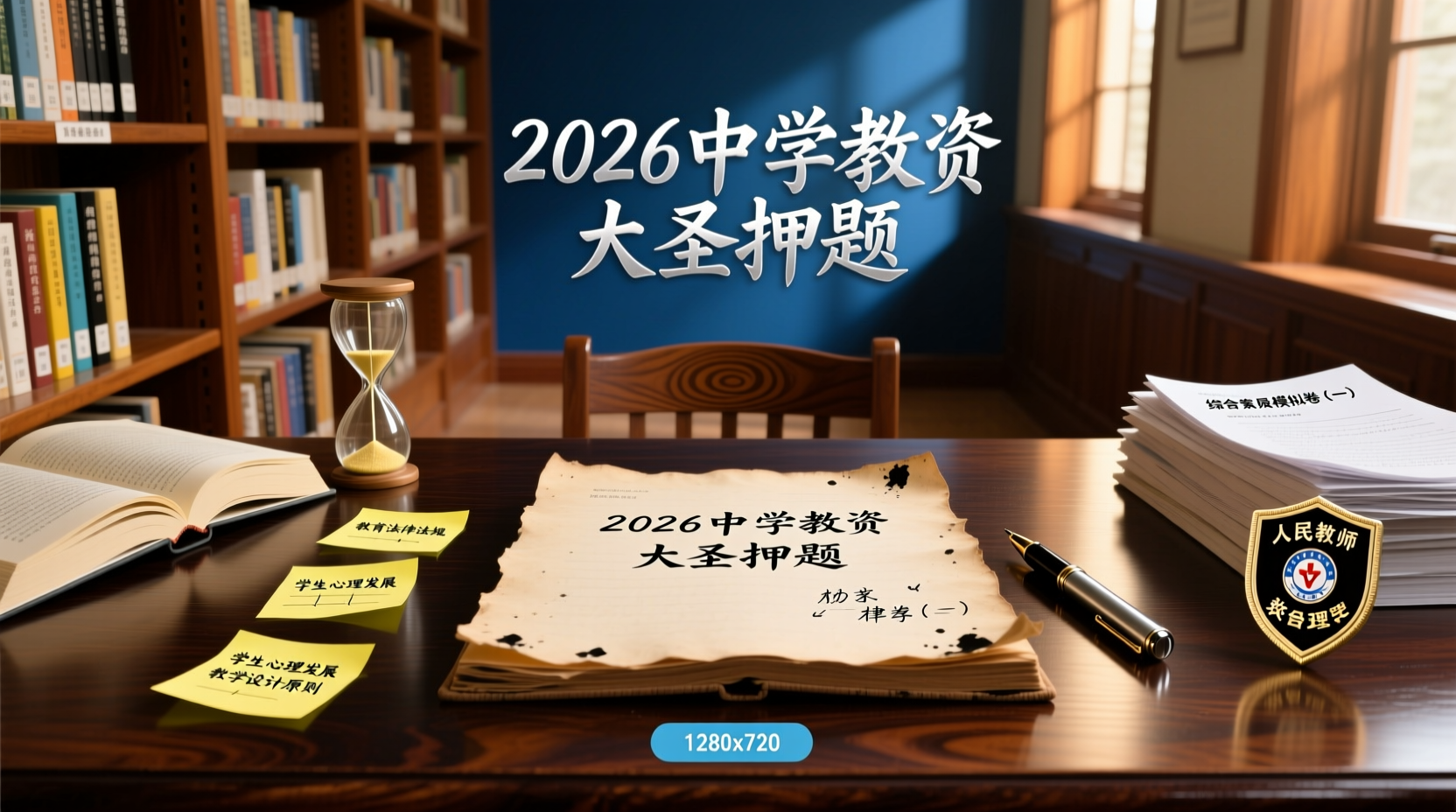 2026中学教资双核驱动：大圣六套押题，铸就师者荣光！中学教师资格考试教育知识与综合素质押题卷详解：2026六套试题答案备考攻略
