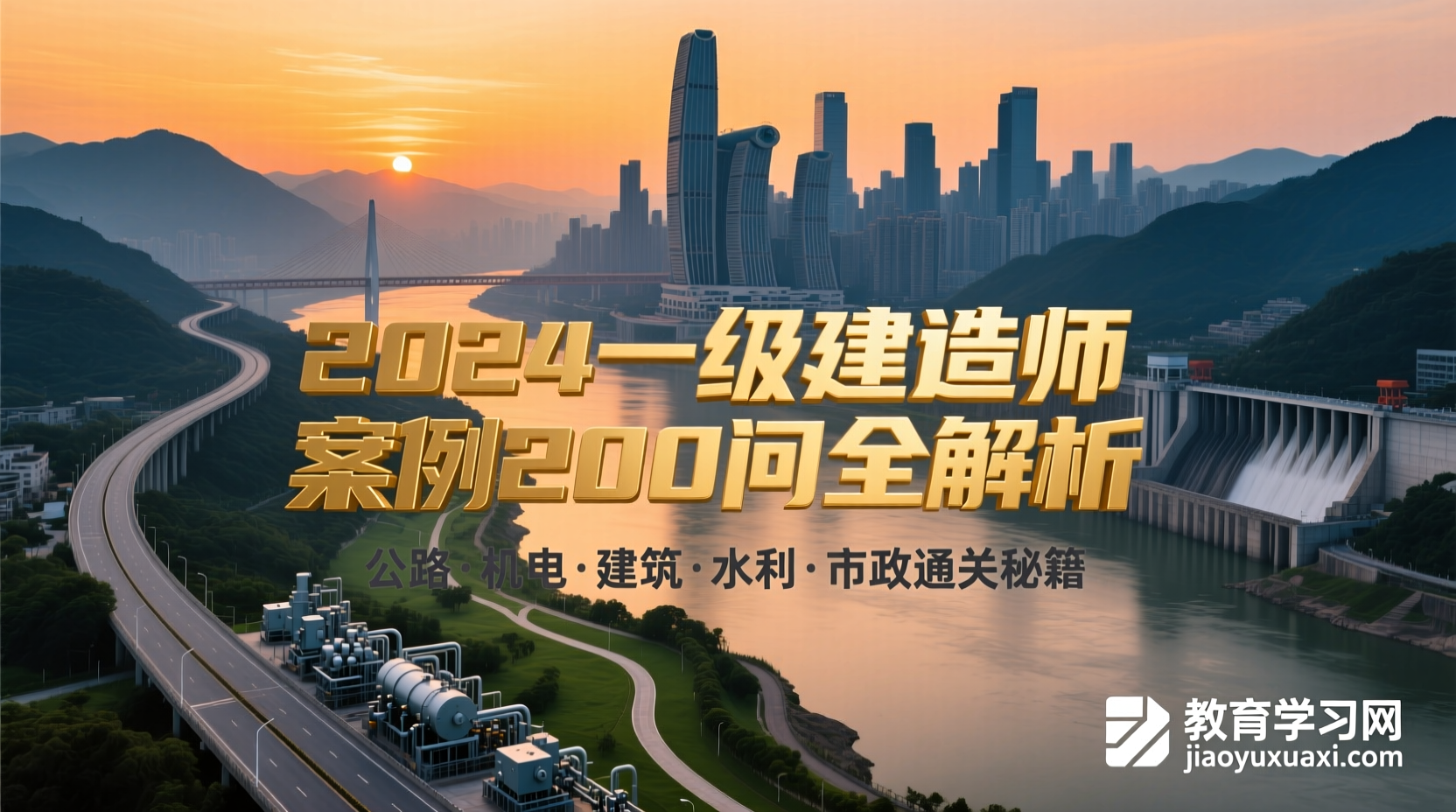 一级建造师2024案例200问大起底：五大学科通关密码，考生逆袭从这里开始！2024一级建造师案例200问详解：公路机电建筑水利市政五科通关指南