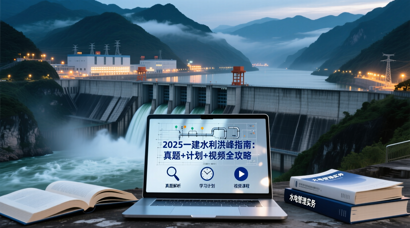 2025一建水利“洪峰”突围手册：水电实务零基础直击大坝的逆袭密码2025一级建造师水利水电工程管理与实务备考资源：真题汇编+视频教程+学习计划