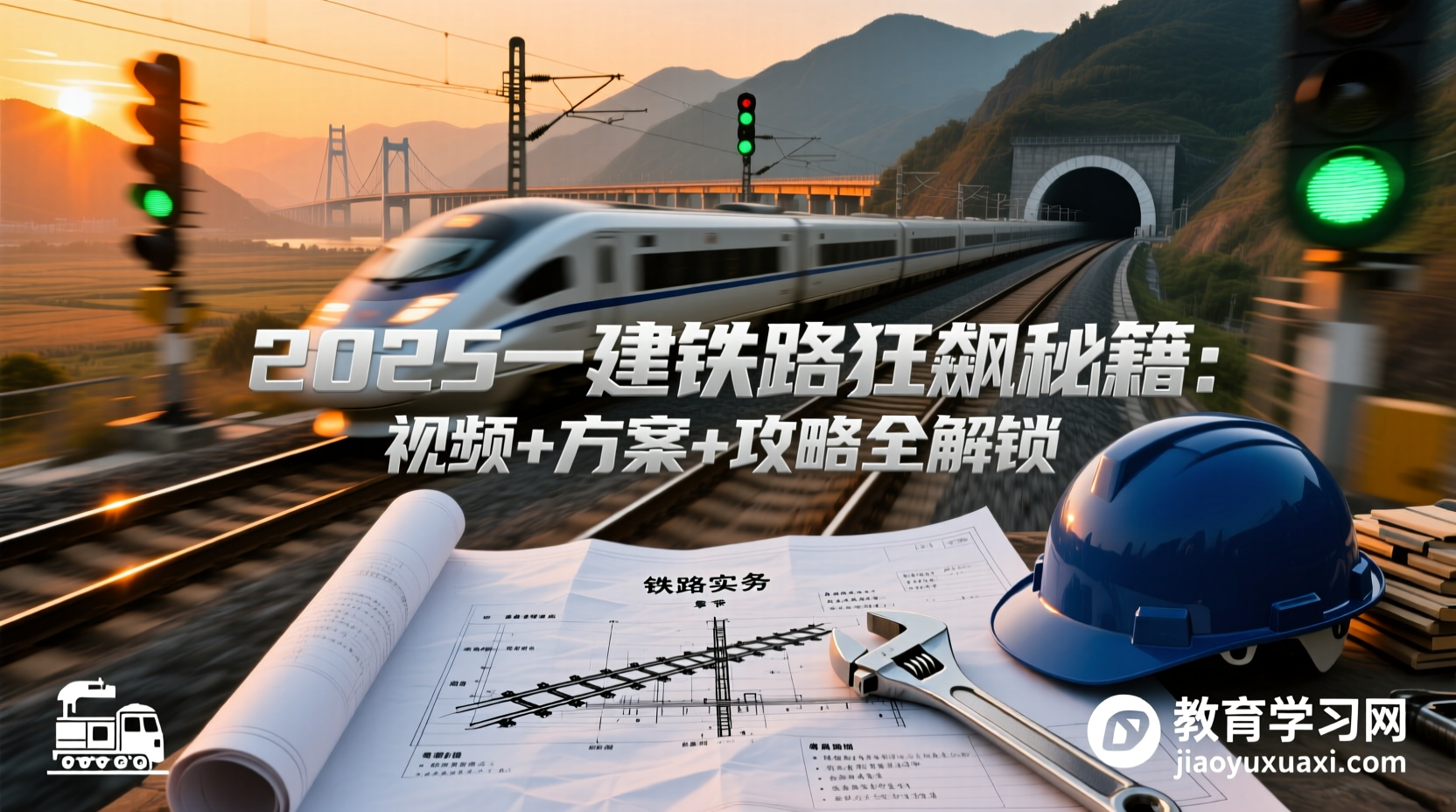 2025一建铁路“铁轨狂飙”逆袭指南：实务黑马速成，零基础直通绿灯站2025一级建造师铁路工程管理与实务备考资源：视频教程+备考方案+通关攻略