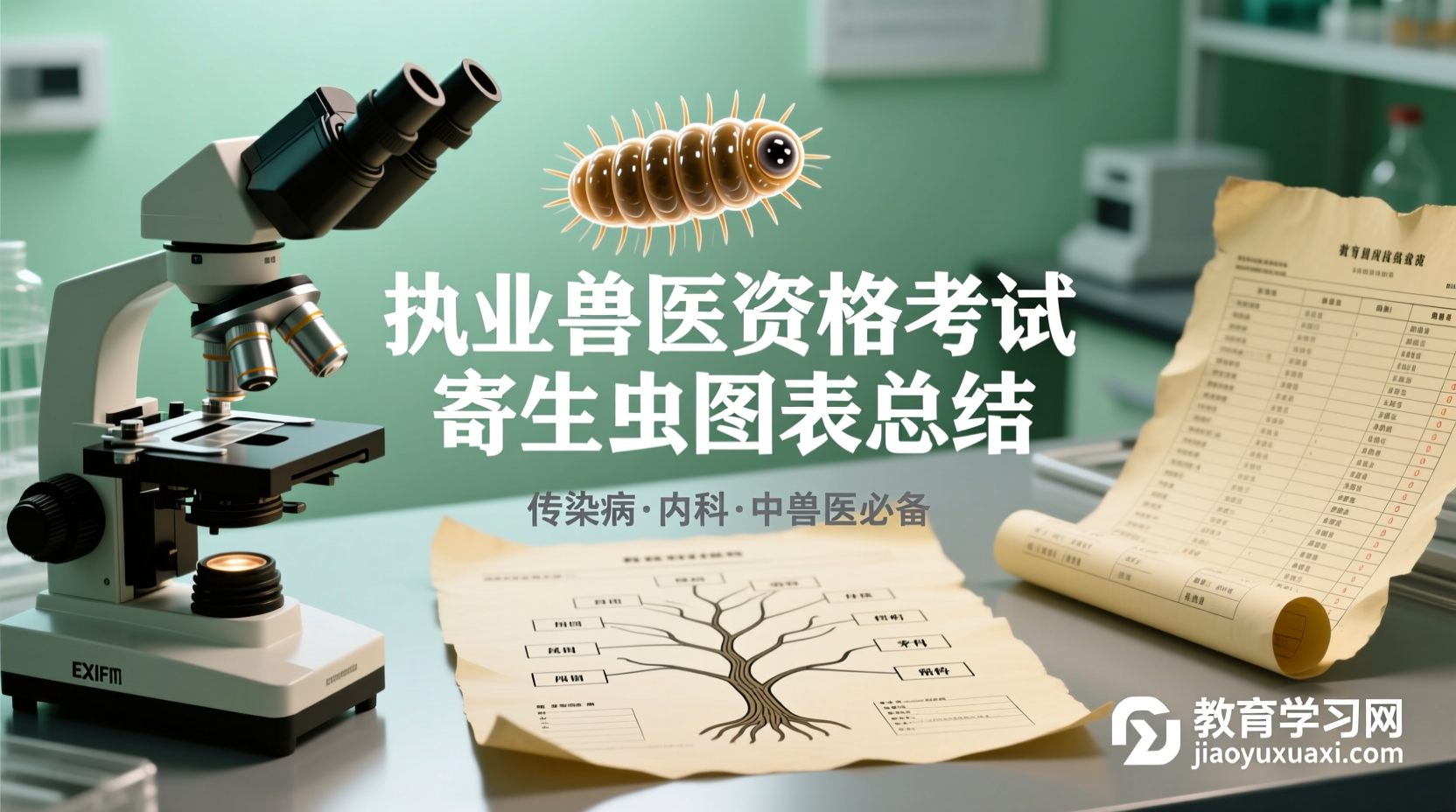 🔬 解锁兽医考试核心：寄生虫与传染病图表一网打尽执业兽医资格考试寄生虫学图表总结
