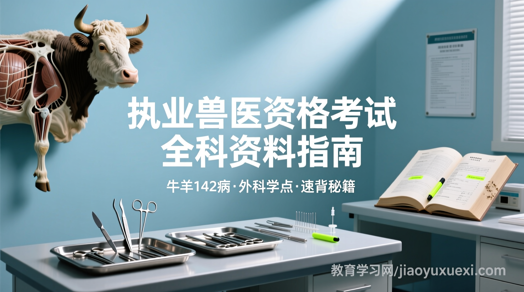 🐄 兽医考试通关宝典：牛羊病理与全科考点深度解析执业兽医资格考试全科复习资料指南