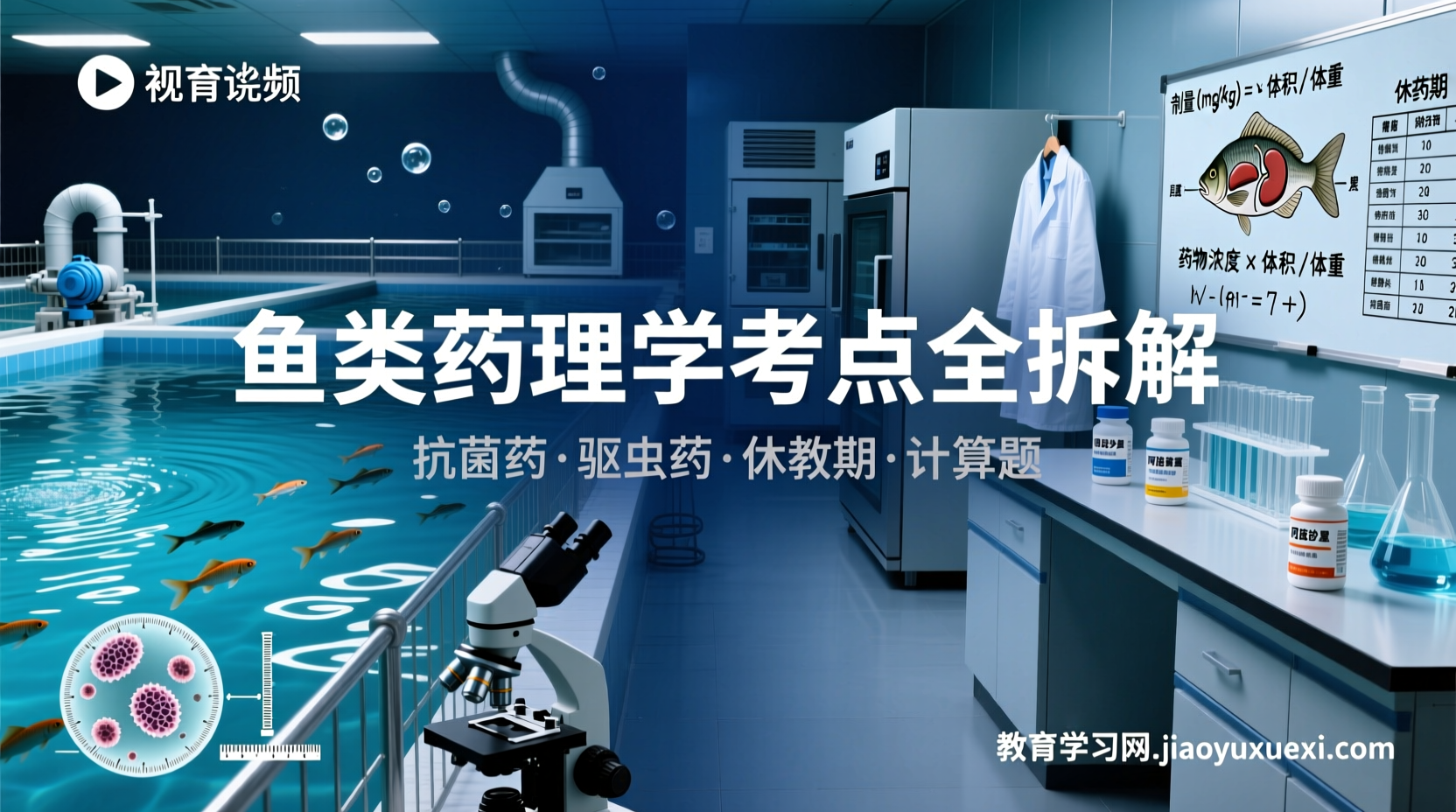 🐠 鱼病精准用药指南：鱼类药理学考点全拆解鱼类药理学考试重点与用药原则解析