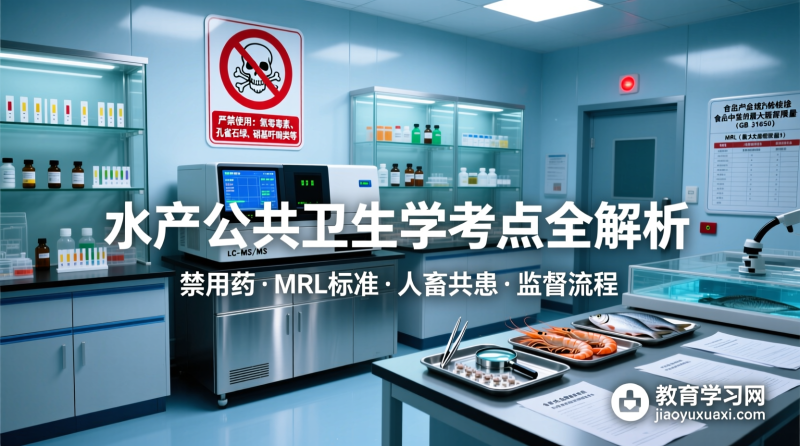 ⚖️ 从鱼塘到餐桌：水产公共卫生学考点全链条解析|教育学习网