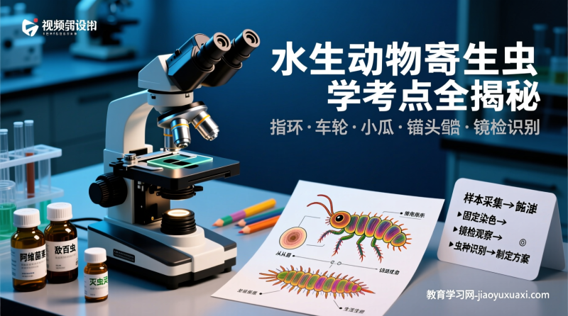 🐛 水下隐形杀手：水生动物寄生虫学考点全揭秘|教育学习网