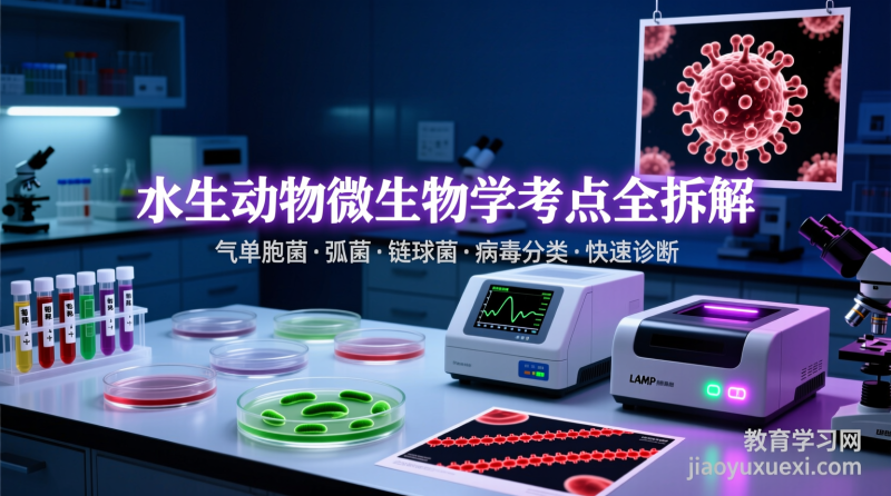 🦠 水下致命病原全档案：水生动物微生物学考点深度拆解|教育学习网