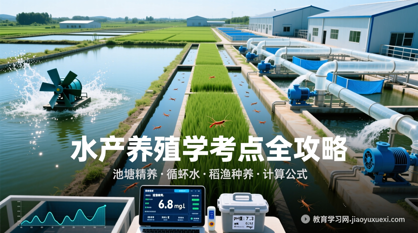 🌊 从鱼苗到上市：水产养殖学考点实战全攻略水产养殖学考试重点与养殖模式解析