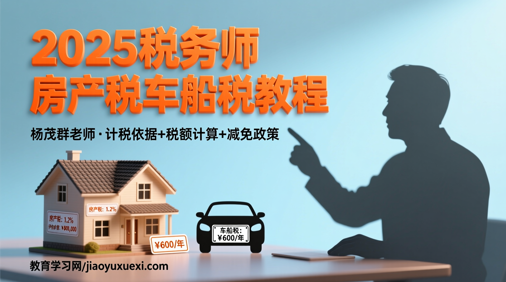 📘 2025税务师税法二房产税车船税深度攻略：杨茂群老师视频精析2025税务师房产税车船税-杨茂群