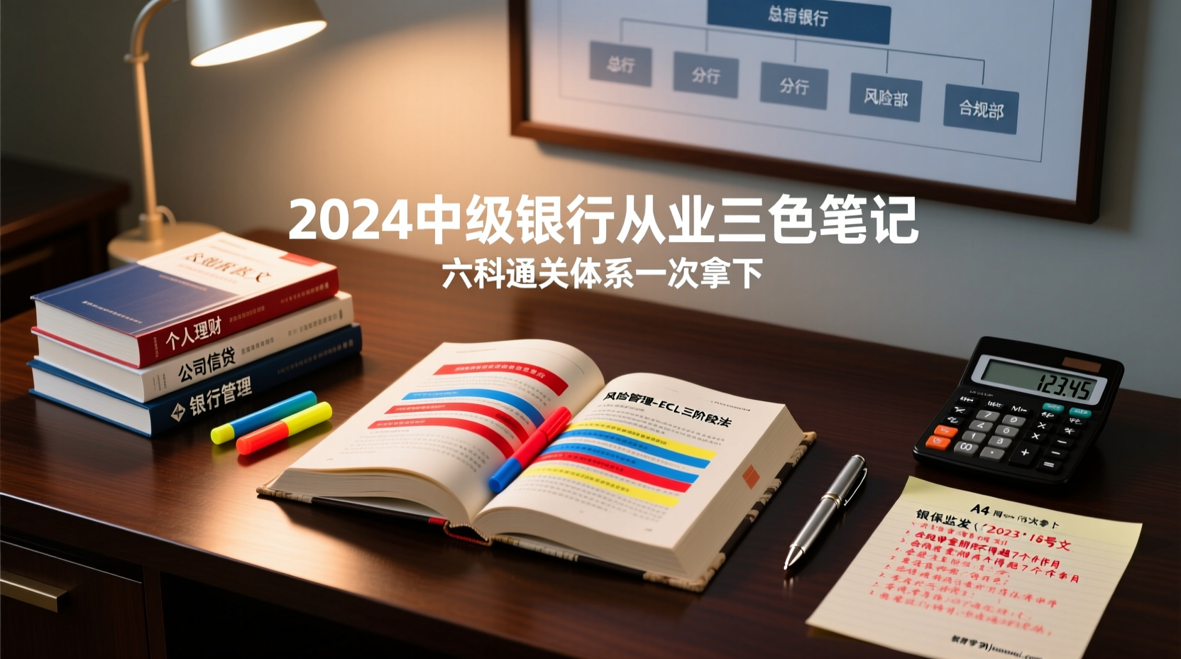 中级银行从业通关密钥：2024三色笔记体系，六科一次拿下2024银行中级银行从业资格考试备考指南