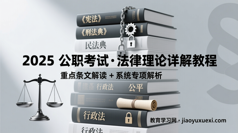 2025国考政治理论民法典篇：视频讲义助你将法规脉络一览无余|教育学习网