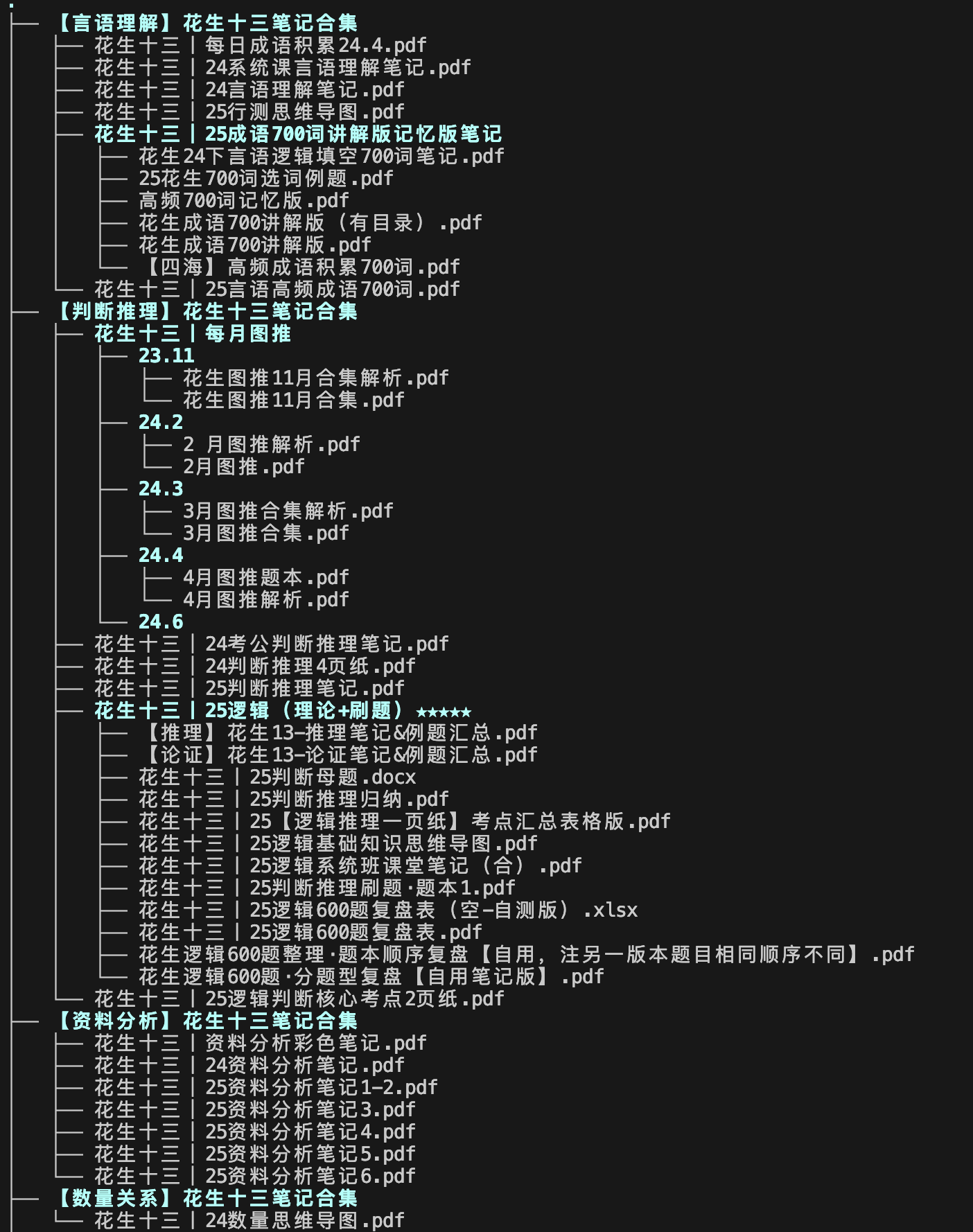 图片[1]|2025国考花生十三笔记合集备考指南