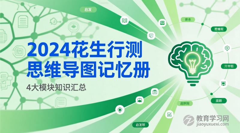 🧠2024花生行测思维导图：记忆升级的备考利器|教育学习网