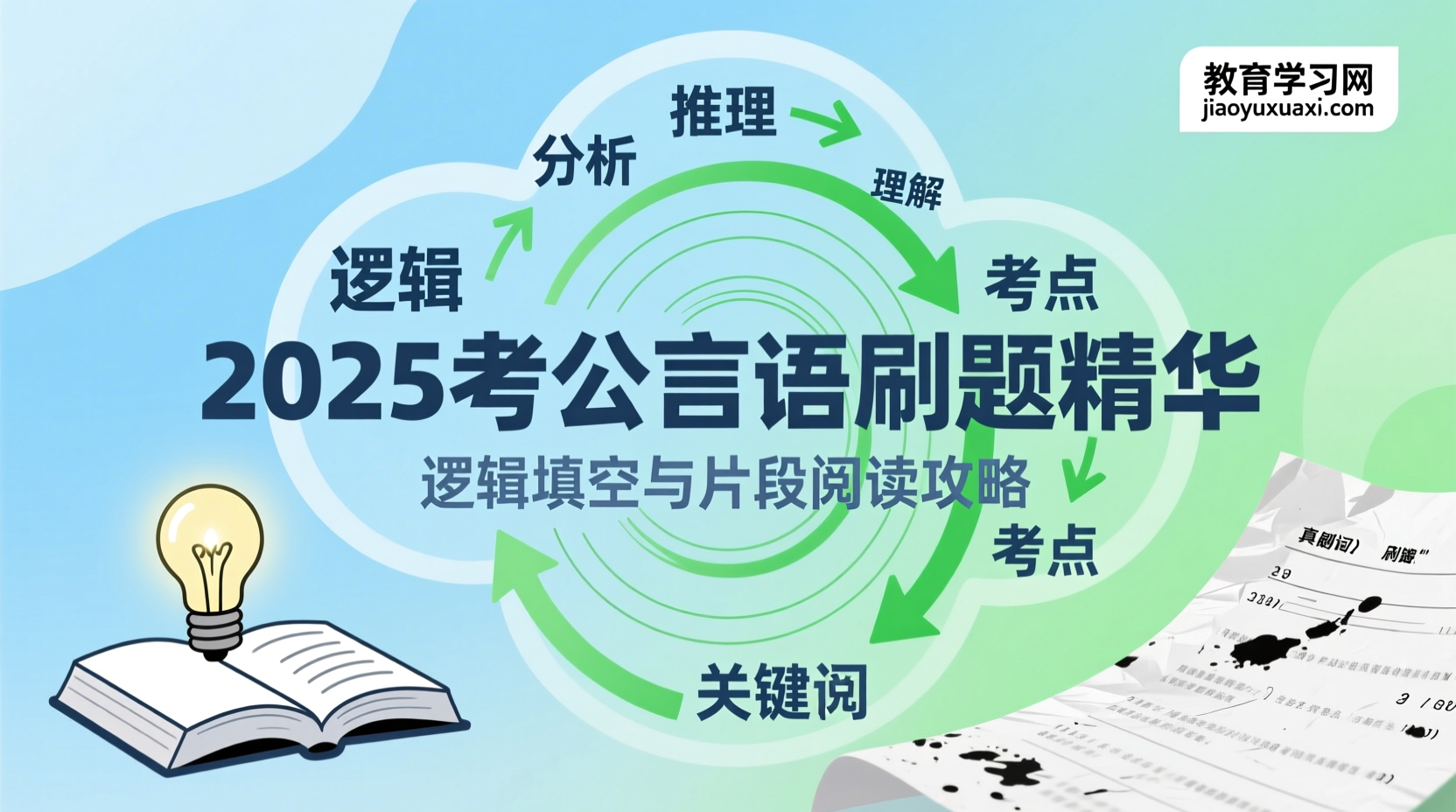 刘文超|阿里木江2025考公言语刷题精华：逻辑脉络的轻松解码2025公务员考试言语理解刷题视频课程