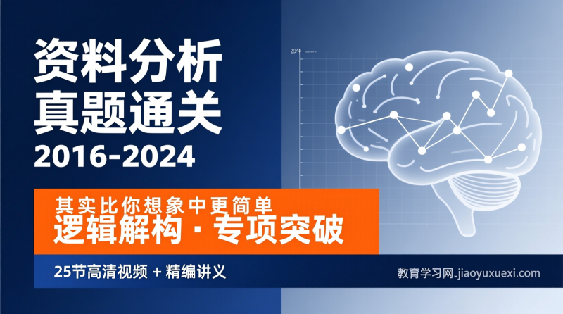 2025公考行测：重塑资料分析逻辑，从小p公考刷题课看真题实战进阶|教育学习网