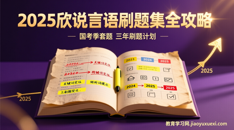 2025欣说言语刷题集全攻略：国考季套题+计划表助你言语冲刺高分|教育学习网
