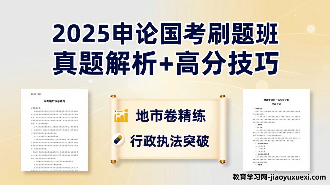 2025申论国考刷题：真题精练，高分路径一览无遗2025公务员申论国考刷题视频教程讲义