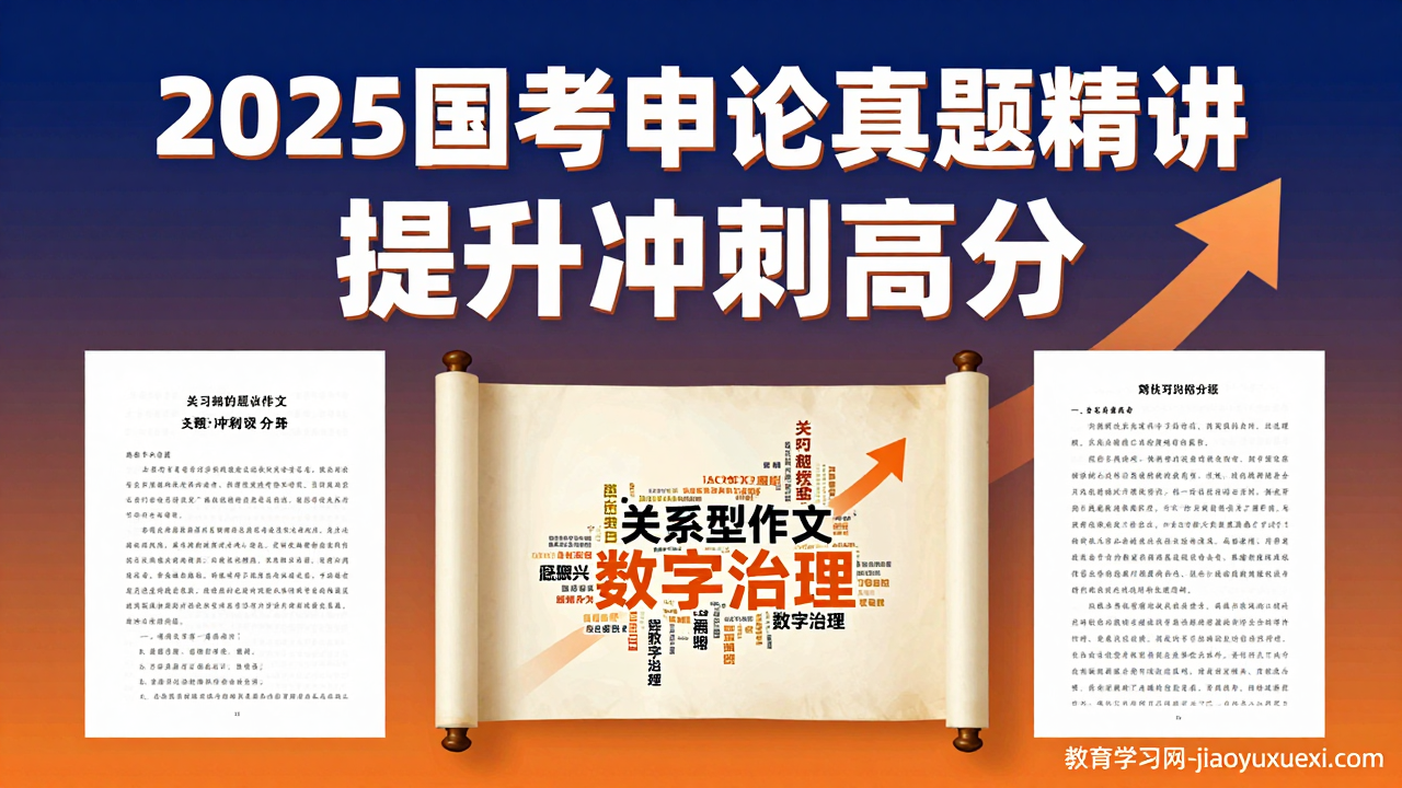 2025国考申论真题精讲：刘大师带你冲刺高分巅峰 🚀2025公务员国考申论真题视频教程讲义