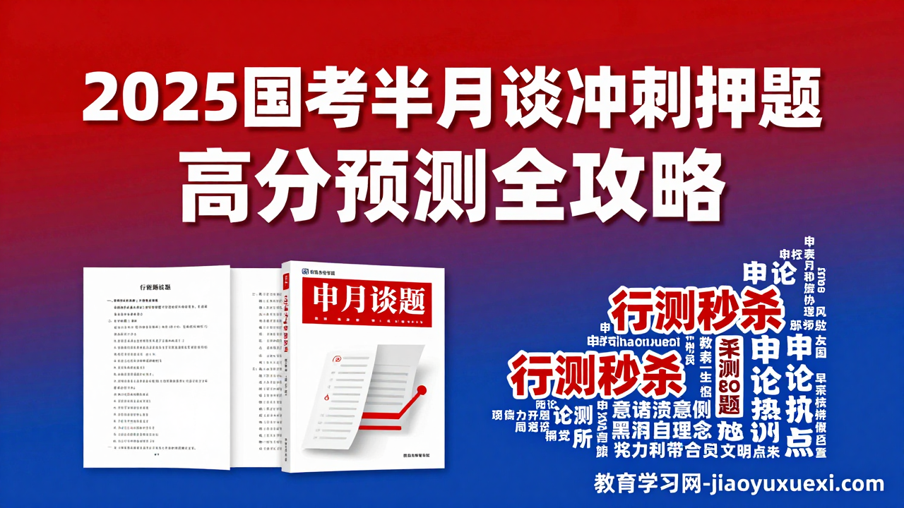 📚2025国考半月谈冲刺押题：一课在手，高分不愁2025国考半月谈冲刺押题视频讲义