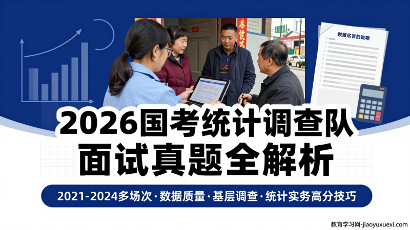 📊 统计调查队面试备考指南：数据实务思维，精准捕捉国情脉搏|教育学习网